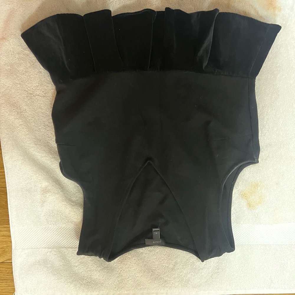 Jcrew black satin work top